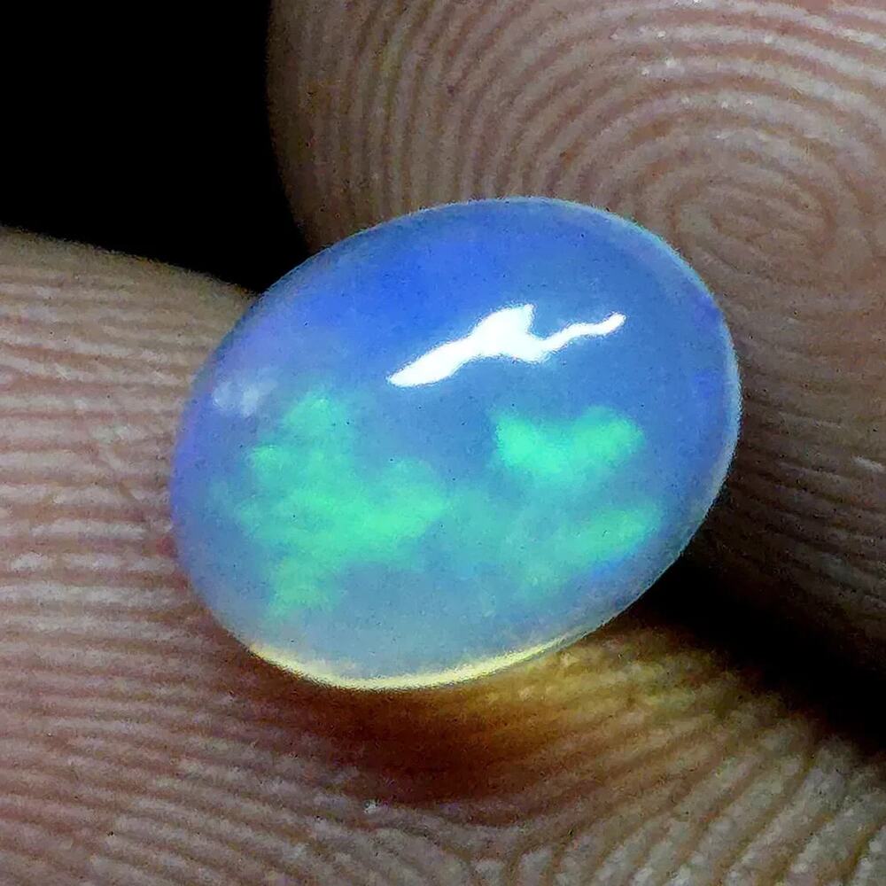 1.06 Ct Natural Ethiopian Fire Opal Dyed 9x7mm Loose Gem